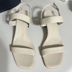 New Everlane Leather Double Strap Block Heel Sandal Size 9